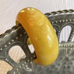 Mango  TREE Mustard Yellow Gold Light Wooden Boho Bangle Bracelet Photo 0