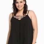 Torrid  Black Cami Top Crisscross Strappy Sleeveless Layered Plus Size Photo 1