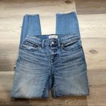 Madewell Womens Mid Rise Skinny Skinny Raw Hem Distressed Denim Jean sz 25 Photo 21