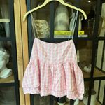 Urban Outfitters  babydoll top ruffles Pink Olivia Tiered barbie gingham tank Photo 1