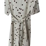 Moon River  linen blend polka dot midi wrap dress SIZE MEDIUM Photo 6