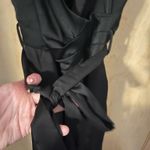 HYFVE Black Satin  Plunging Neckline Bodysuit Photo 2