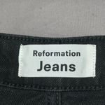 Reformation Jeans Black 90s Retro Straight Leg Ankle Snaps Women Size 31 Denim Photo 7