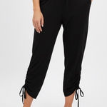 BB Dakota  Black Drawstring Ruched Hem Jogger Pants Size L Photo 0