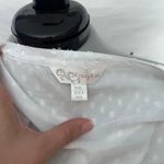 Krazy Kat Popover Womens Blouse 2XL White 3D Polka Dot Ruffle Cottage Core Fairy Photo 8