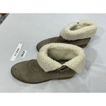 MIA Womans Slip On Booties 7.5 M Taupe Lined Cuff Strap Buckle NWOT Photo 2