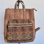 Moda Server Pro Top Handle Backpack Bag Evil Eye Ojo Made In Portugal Travel Tan Photo 0