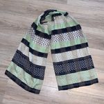 Harvé Benard Harve Benard green & blue striped sheer scarf Photo 2