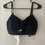 ZARA NEW Black Rhinestone Denim Crop Top Photo 1
