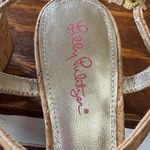 Lilly Pulitzer Rory Open Toe Sandal Tan with Gold Studs and Metallic Detail 7 Photo 8