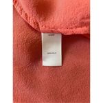Hinge  100% silk Size M Coral Button Down Long Sleeve Blouse Photo 4