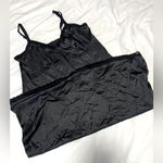 38 black silky nylon baby doll slip Size L Photo 1