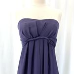 Vineyard Collection Women 4 Bridesmaid‎ Dress Strapless Purple Twist Chiffon Photo 3