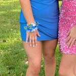 Blue strapless dress Photo 1