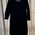 Old Navy Black Crewneck Fitted Sweater Dress Size Medium Photo 0