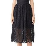 Shoshanna  Black Lace Eleanora Strapless Midi Dress Cocktail Black 4 Photo 0