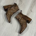 Bershka  Snake Skin Chunky Heel Boots Size 37 EU 7 US Photo 4