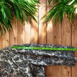 VINTAGE 60s Dynasty 100% Silk Jacquard Grey & Black Paisley Blazer Photo 10