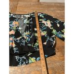 Xhilaration Y2K Peasant‎  Womens Floral Print Boho Wrap Crop Top Blouse Size L Photo 5