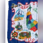 Souvenir Of Barbados Vintage Sheer Nylon Scarf Approx. 28 X 31 Blue Photo 2