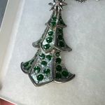 Vintage Christopher Radko Shiney Brite silver tree ornament necklace. Photo 1