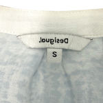 Desigual  | Small | Boho Embroidered Sequin Birds Long Sleeve Collarless Shirt Photo 4