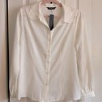 Allegra K NWT 💯  Classic White Shirt button up blouse size M Photo 0