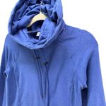 Athleta  Pullover Womens XXS Blue Sentry Active Hoodie Sweatshirt Cowl Neck Photo 1