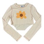 Tiger Mist - Long Sleeve Daisy Tee in Tan & Orange Photo 0