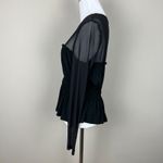 BCBGeneration  Blouse Top Womens M Black Sheer Witchy‎ Gothic Whimsygoth Coquette Photo 7