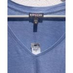 EXPRESS  Women's 3/4 Sleeve Oversized V Neck T Shirt Blue Size XS Photo 5