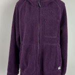 The North Face The North Face Women's Ridge Full Zip Hooded Sherpa Jacket Purple Size Med Photo 0