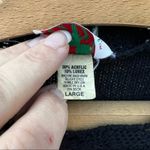 VTG 80s 90s Nutcracker Ugly Christmas Sweater Angel Tree Snowman Candle LARGE Black Photo 5