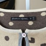 Gudrun Sjoden rare 100% organic cotton unique shapes hearts cardigan Brown Size XS Photo 6