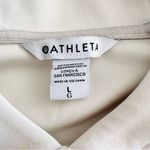 Athleta Get Set Sweatshirt White Ivory Cropped Hoodie Size L Photo 7