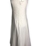 Nine West Vintage White Lace Corset Detail Sleeveless Midi Dress Photo 3