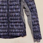 Lululemon Fluff Off Jacket Goose Down Puffer Pullover Purple Patterned Size 6 Photo 4