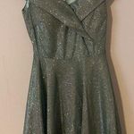 Homecoming/Prom Dress Size Xs. Worn Once Sparkle Dress Off Shoulder Zipper Green Photo 0