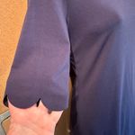 Balauoke Navy Scallop Hem Sheath Dress Women’s Small Half Sleeve Above Knee Blue Photo 3