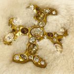 Tory Burch Ivory Jeweled Shearling Slippers Size 6.5 Hard Sole Slip On Photo 4