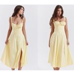 House Of CB  'Carmen' Buttercup Bustier‎ Sundress yellow NWOT size S Photo 2