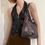 Coach Vintage Y2K  10170 Chelsea Metallic Distressed Pebbled Leather Hobo Bag Photo 3