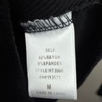 Bohme  Noelle Ribbed Open Back‎ Black Bodysuit Medium Long Sleeve Chic Classic Photo 8