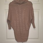 Kaisely  Anthropology’ sweater cowl neck Size Small pink tan soft tie neck roomy Photo 3