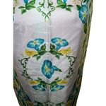 Vintage Woman Scarf Godiva Blue White Green Yellow Silk Morning Glory Classic Photo 3