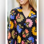 J.MARIE Avery V Neck Dress Black Colorful Florals Size XS Excellent Condition Photo 1