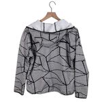 Beyond Yoga  Chromatic Quarter Zip Windbreaker Hoodie Black and White Size Medium Photo 1