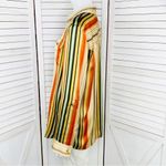 Jones New York  Signature Satin Retro Multi Stripe Blouse Cream Multi Medium Photo 1