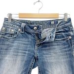 Miss Me  Bermuda Shorts Size 26 Embellished Cross Pockets Stretch Denim JE5837M Photo 2