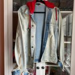 Waisted NEVER WORN jean Jacked With Removable Hood  Photo 1